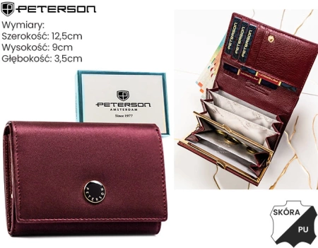 Skórzany portfel damski PETERSON