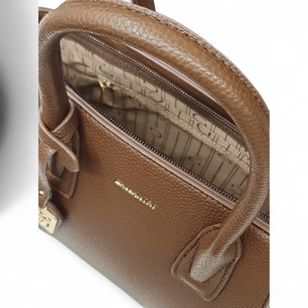 Brązowy elegancki kuferek eko skora Gallantry