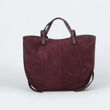 Torebka shopper skóra naturalna zamszowa A4