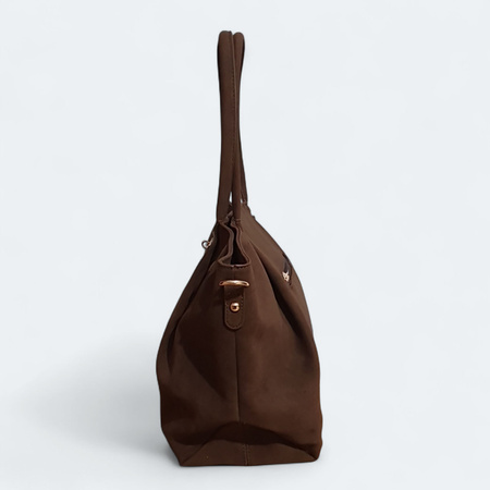 Flora &Co zamszowa czekoladowa torebka shopper