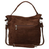 Flora&Co czekoladowa zamszowa torebka shopper A4