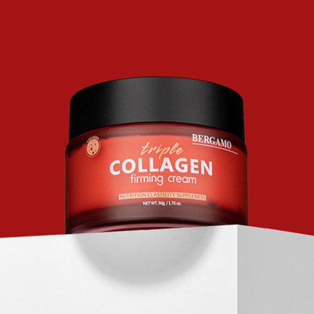 Bergamo Triple Collagen – koreański krem przeciwstarzeniowy do twarzy na dzień 50 ml