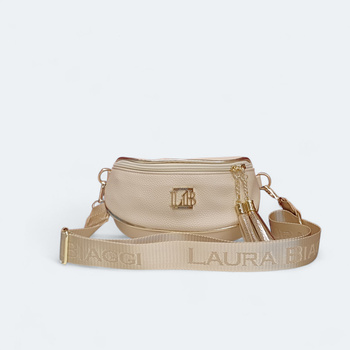 Laura Biaggi saszetka mała torebka nerka czarna eko skóra