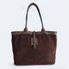 Czekoladowa zamszowa torebka Shopper A4