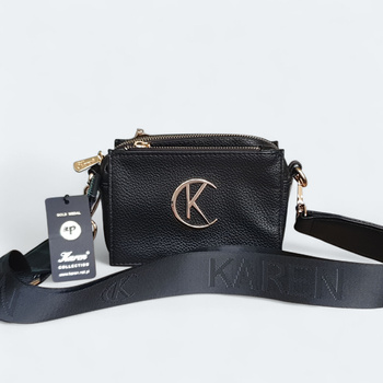 Mała czarna torebka damska KAREN eko skóra