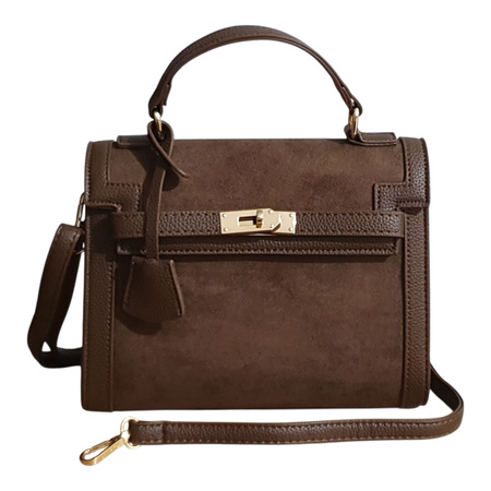 Gallantry zamszowy elegancki kuferek z brelokiem