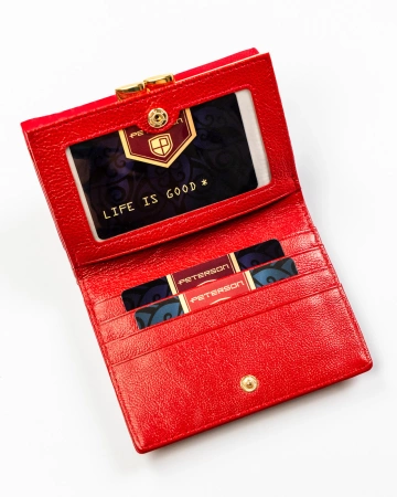 Portfel damski skórzany PETERSON średni elegancki RFID