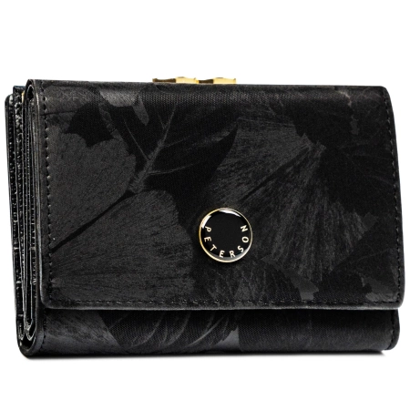 Portfel damski skórzany PETERSON średni elegancki RFID portmonetka