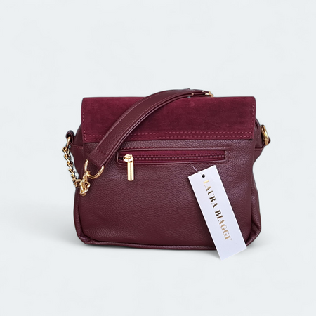 Bordowa listonoszka torebka damska Laura Biagii
