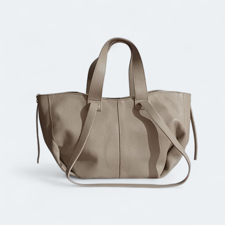 Torebka shopper Laura Biaggi skóra naturalna koszyczek