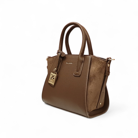 Brązowy elegancki kuferek eko skora Gallantry