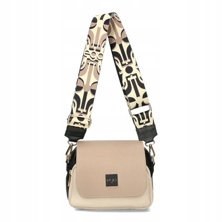 Ego skórzana listonoszka z wymienną klapką beżowa