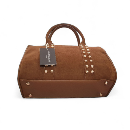 Flora&Co zamszowy kuferek cwieki eko skóra