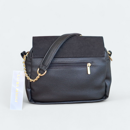 Czarna listonoszka torebka damska Laura Biagii