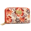 Portfel Peterson damski w kwiaty na suwak duży pojemny eko skóra