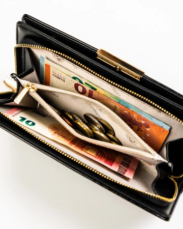 Portfel damski pojemny elegancki duży ochrona RFID ze skóry eko Peterson