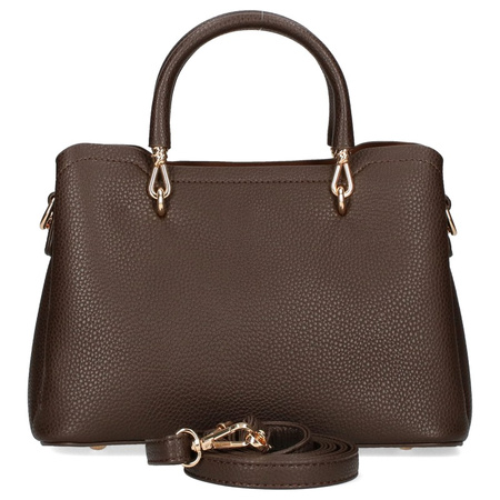 Flora&Co elegancki czekoladowy kuferek z kwiatkiem 