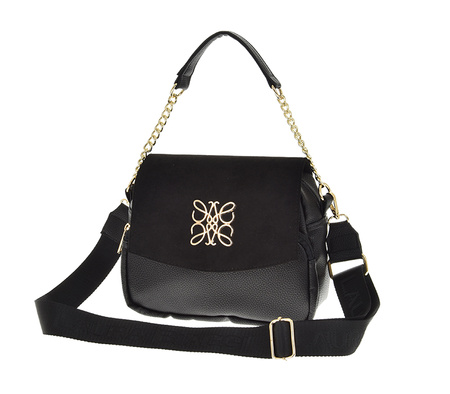 Czarna listonoszka torebka damska Laura Biagii