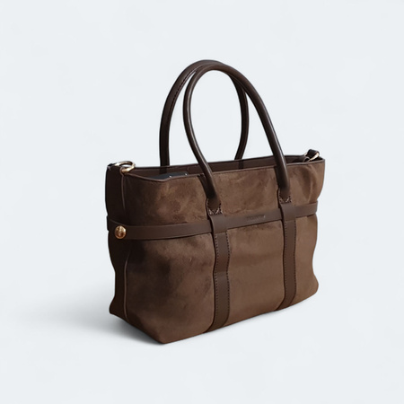 GALLANTRY elegancki zamszowy kuferek 